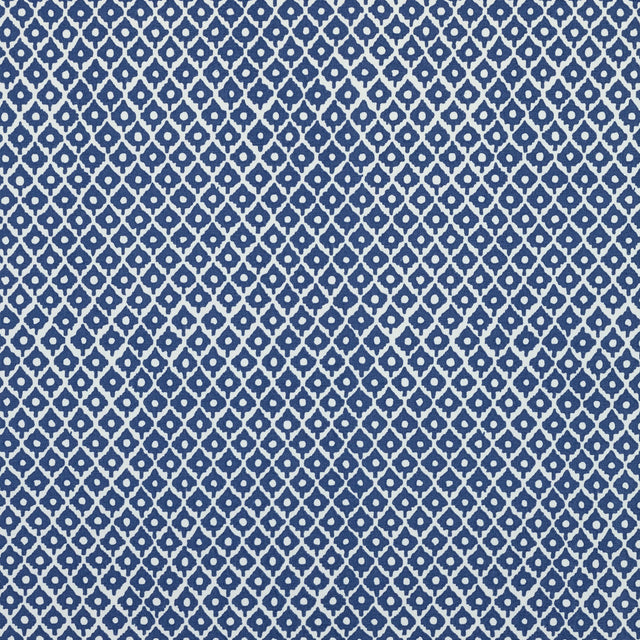 Anna French Petit Arbre Navy On White Fabric