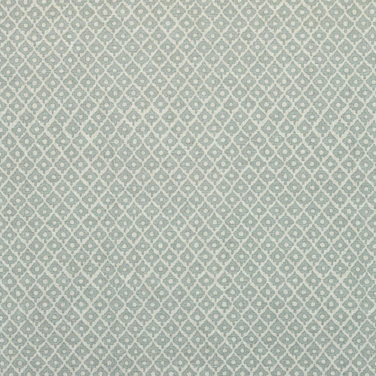 Anna French Petit Arbre Spa Blue On Flax Fabric