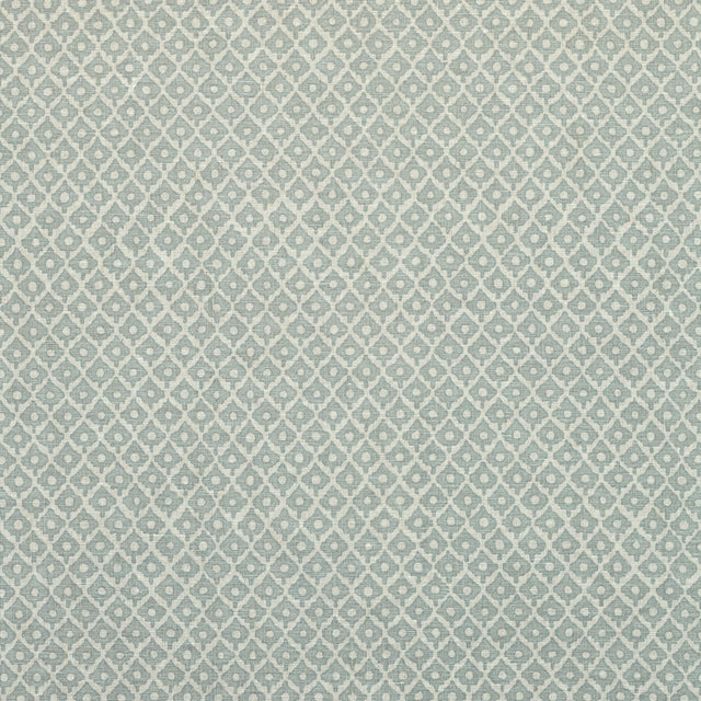Anna French Petit Arbre Spa Blue On Flax Fabric