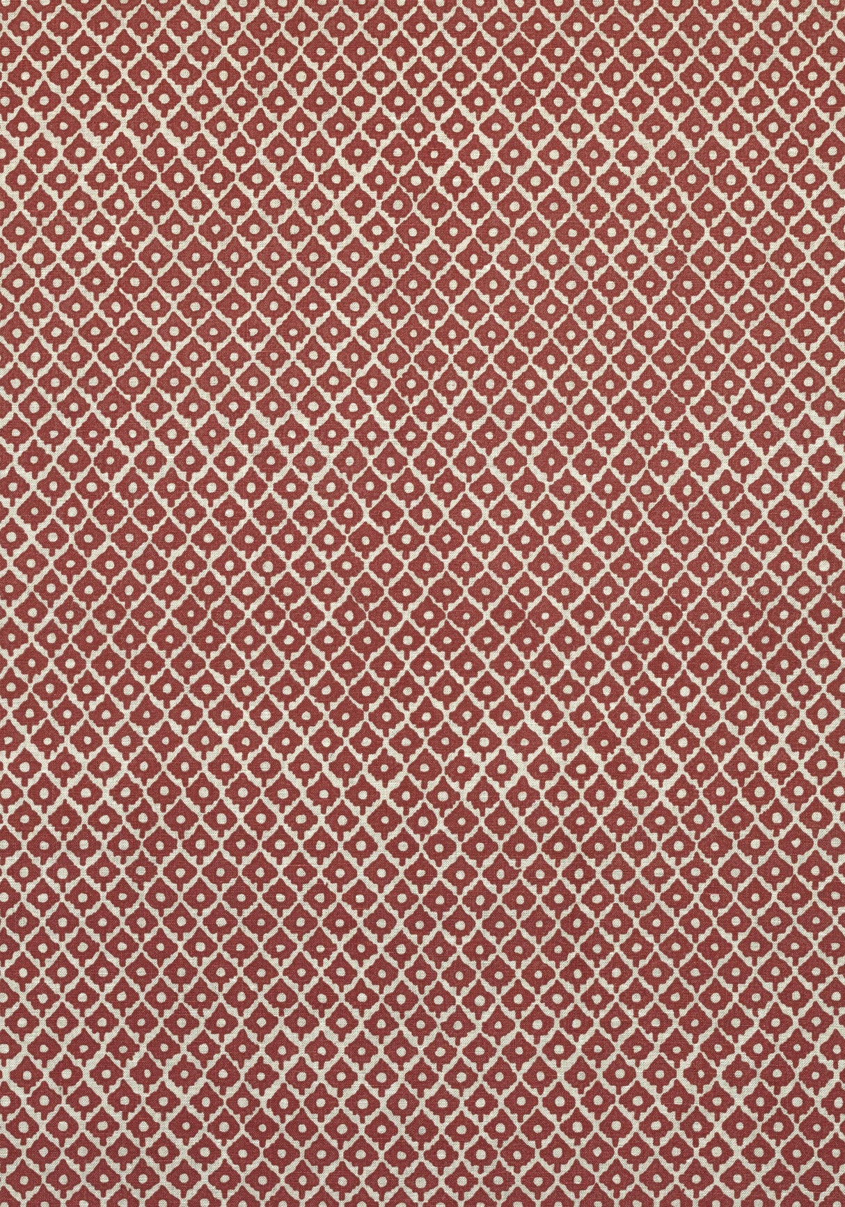 Anna French PETIT ARBRE Raspberry on Flax Fabric
