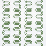 Anna French Herriot Way Embroidery Green On White Fabric