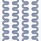 Anna French Herriot Way Embroidery Navy On White Fabric