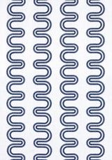 Anna French HERRIOT WAY EMBROIDERY Navy on White Fabric