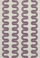 Anna French HERRIOT WAY EMBROIDERY Plum and Flax Fabric