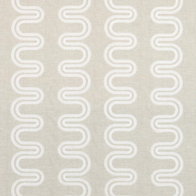 Anna French Herriot Way Embroidery White On Flax Fabric