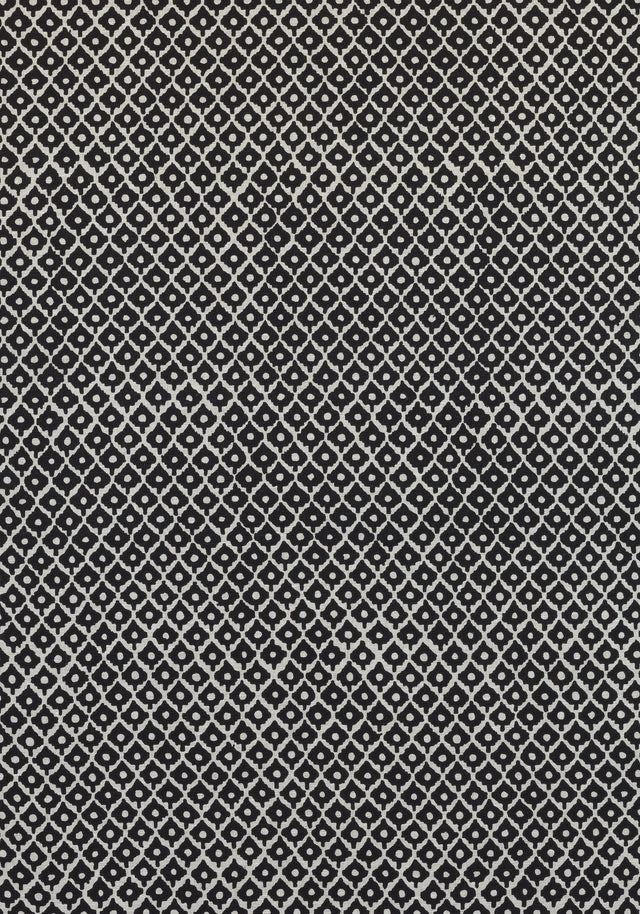 Anna French PETIT ARBRE Black on Flax Fabric