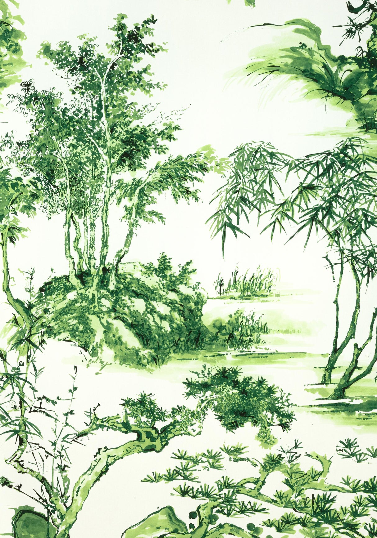 Anna French KYOTO Emerald Green Fabric