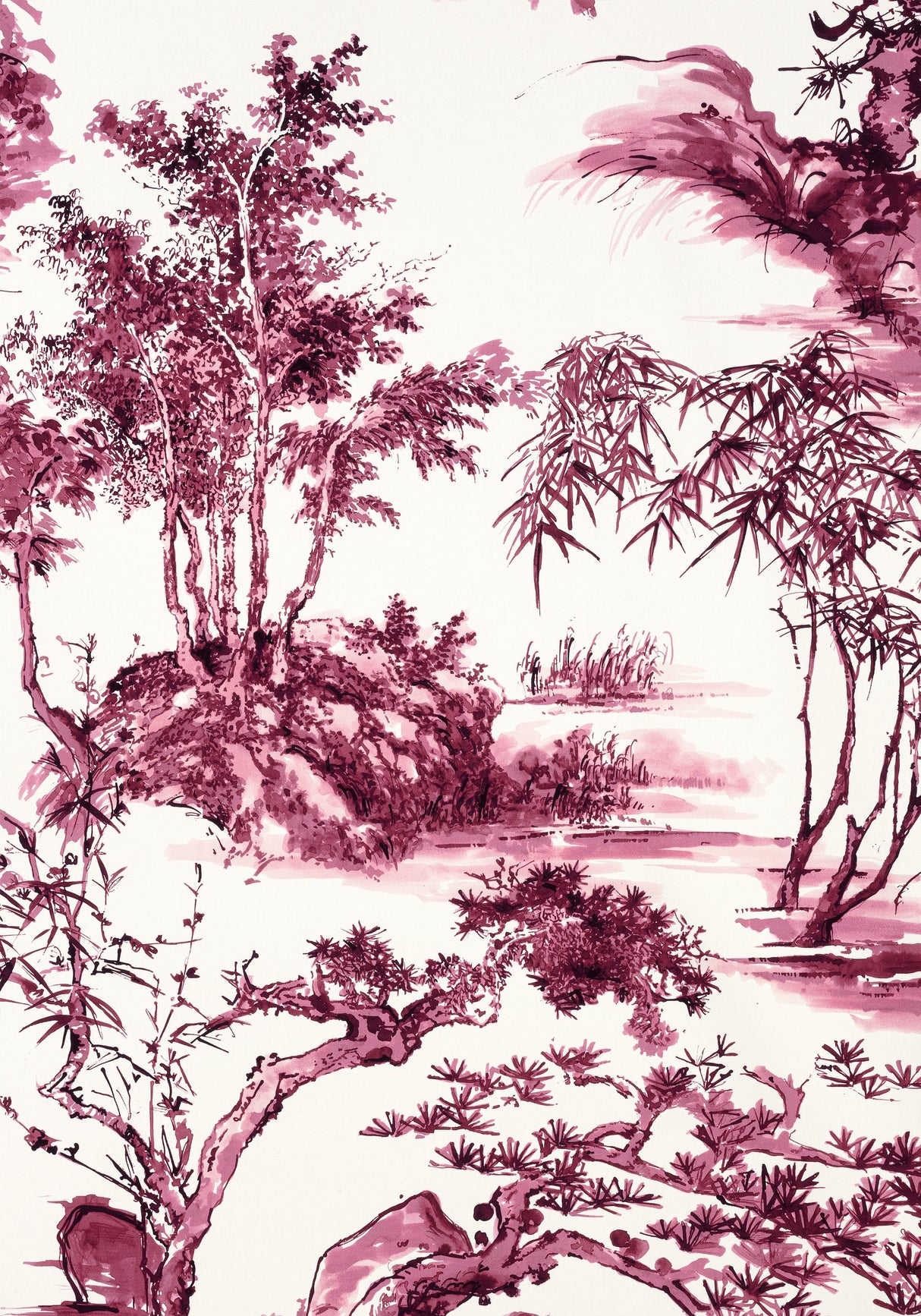 Anna French KYOTO Fuchsia Fabric