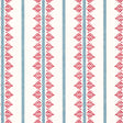 Anna French Fern Stripe Red And Blue Wallpaper