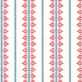 Anna French Fern Stripe Red And Blue Wallpaper