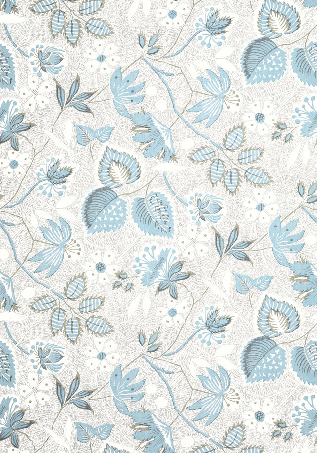 Anna French INDIENNE HAZEL Spa Blue Wallpaper