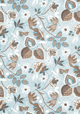 Anna French INDIENNE HAZEL Brown and Slate Wallpaper