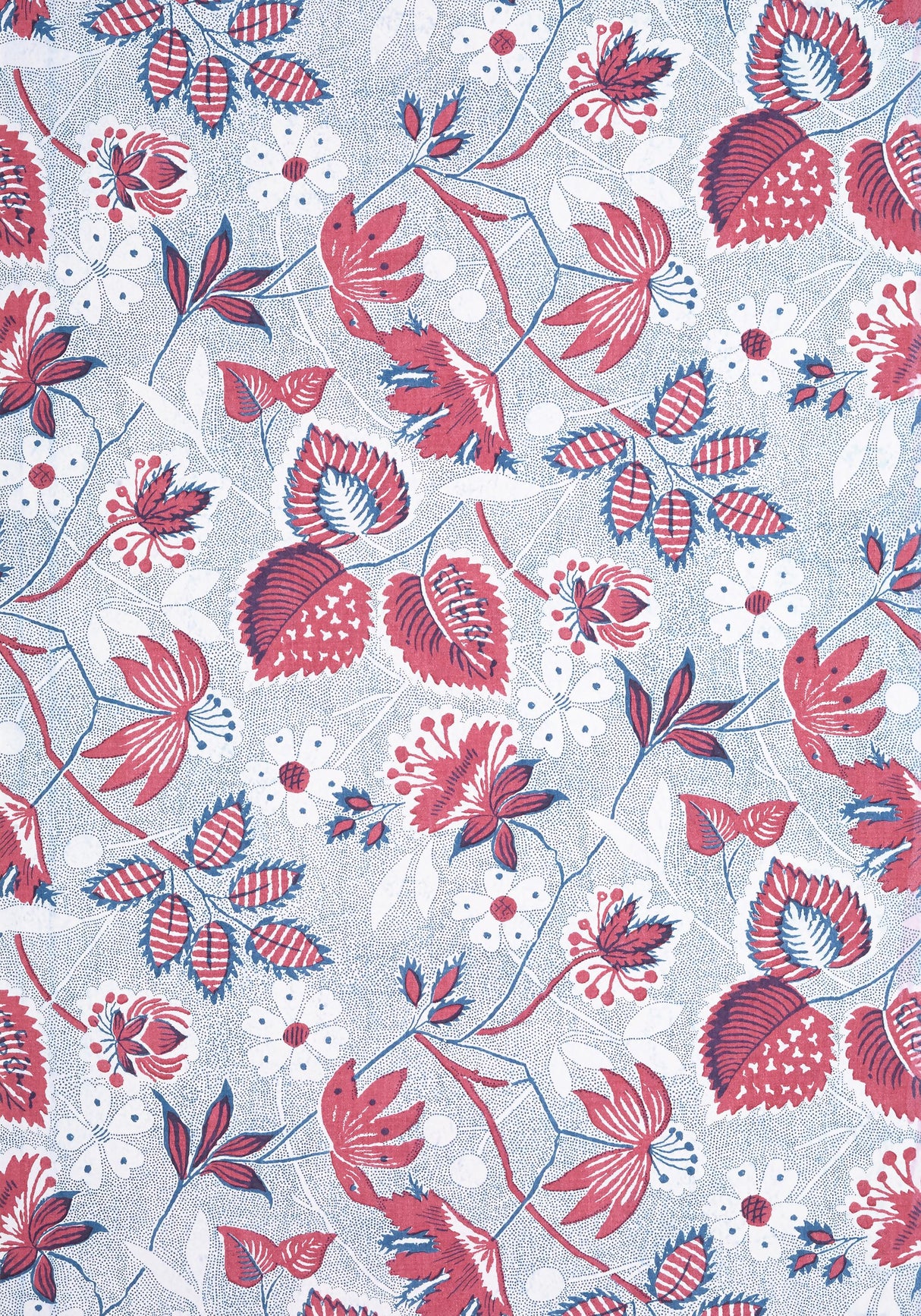 Anna French INDIENNE HAZEL Red and Blue Wallpaper