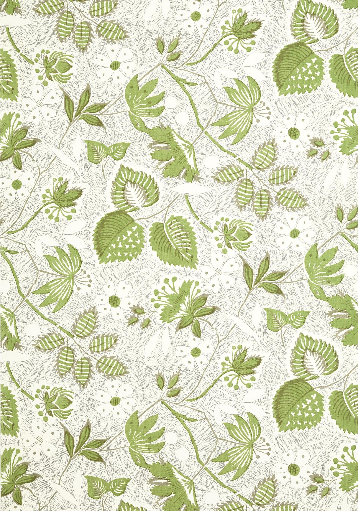 Anna French INDIENNE HAZEL Green and Beige Wallpaper