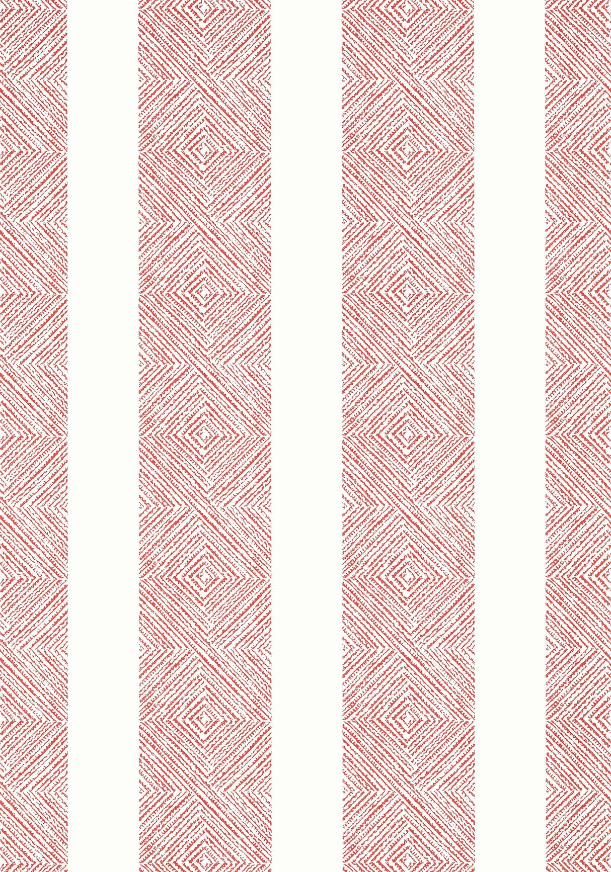 Anna French CLIPPERTON STRIPE Red Wallpaper