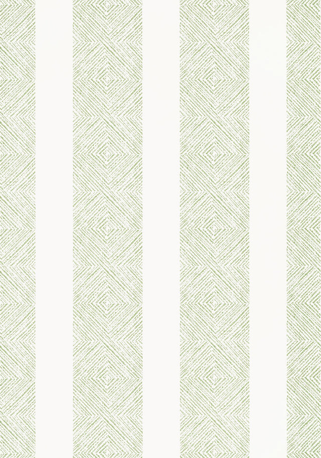 Anna French CLIPPERTON STRIPE Green Wallpaper