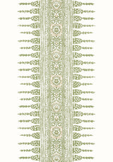 Anna French JAVANESE STRIPE Green and White Wallpaper