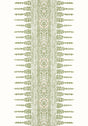 Anna French JAVANESE STRIPE Green and White Wallpaper