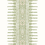 Anna French Javanese Stripe Green And White Wallpaper