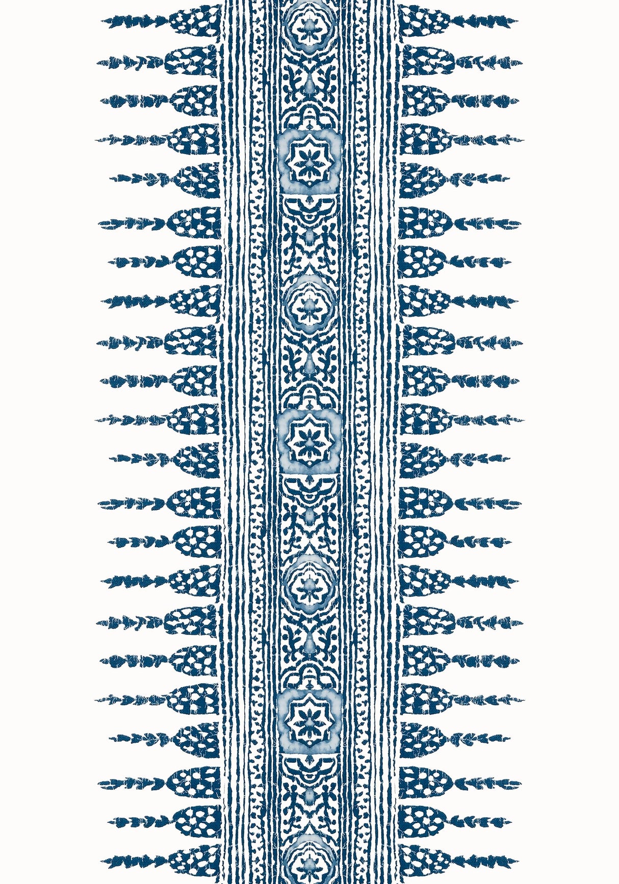 Anna French JAVANESE STRIPE Navy and White Wallpaper