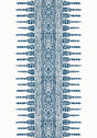 Anna French JAVANESE STRIPE Navy and White Wallpaper
