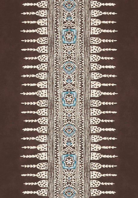 Anna French JAVANESE STRIPE Brown Wallpaper