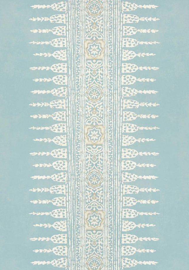 Anna French JAVANESE STRIPE Spa Blue Wallpaper