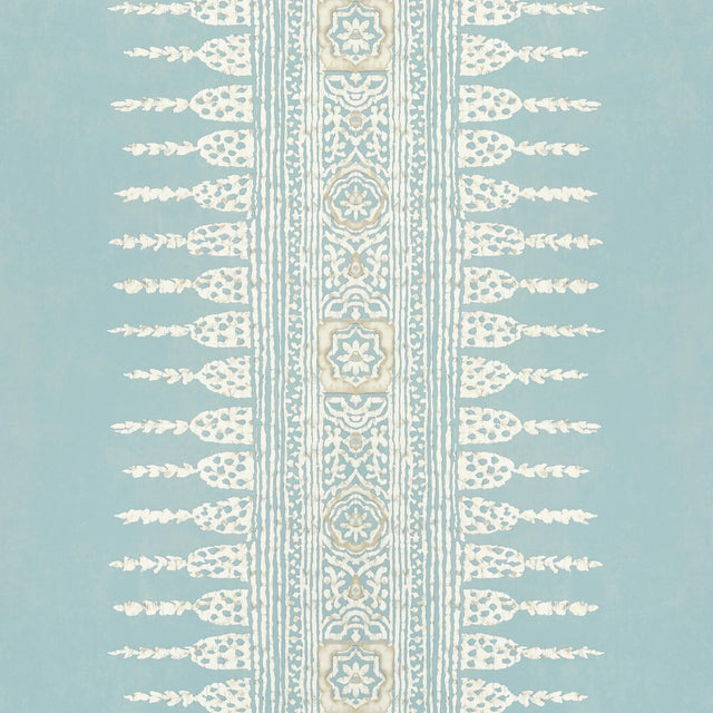 Anna French Javanese Stripe Spa Blue Wallpaper