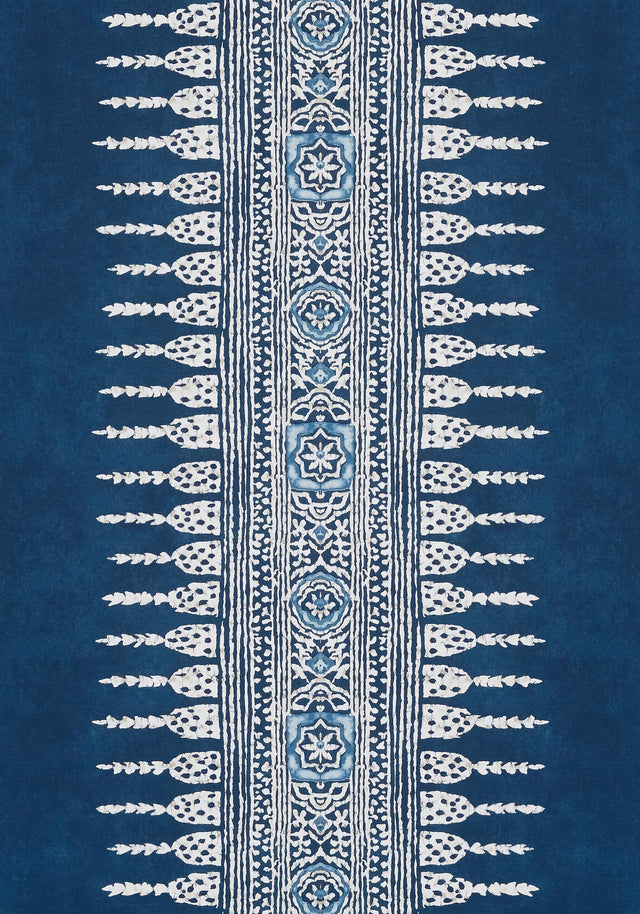 Anna French JAVANESE STRIPE Navy Wallpaper