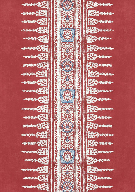 Anna French JAVANESE STRIPE Red Wallpaper