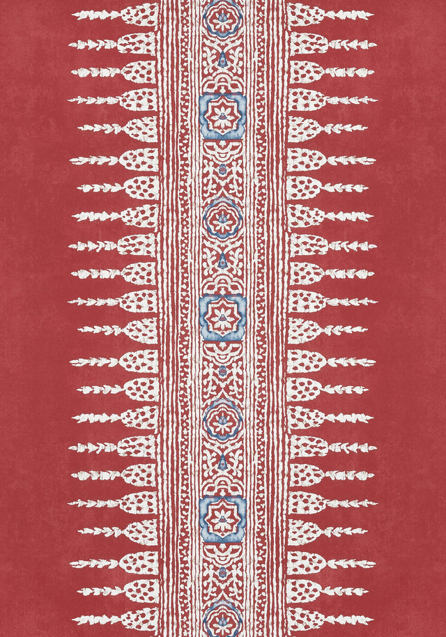 Anna French JAVANESE STRIPE Red Wallpaper