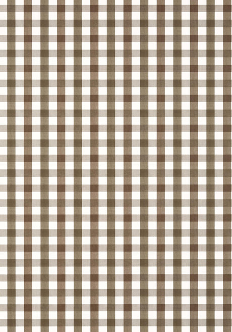 Anna French SAYBROOK CHECK Brown Wallpaper