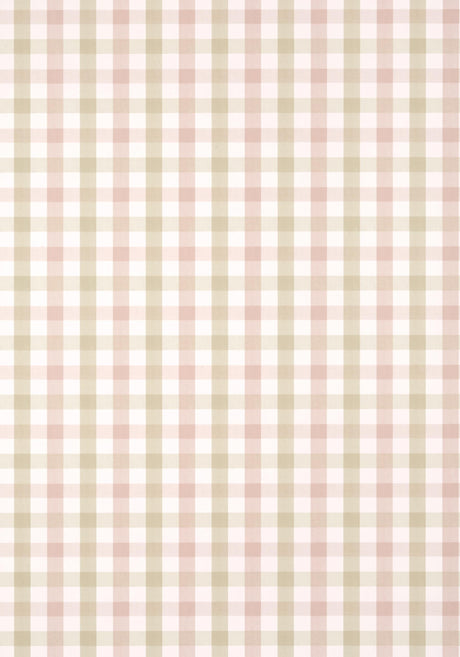 Anna French SAYBROOK CHECK Pink and Beige Wallpaper