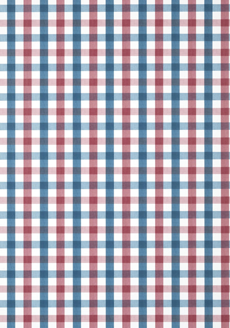 Anna French SAYBROOK CHECK Red and Blue Wallpaper
