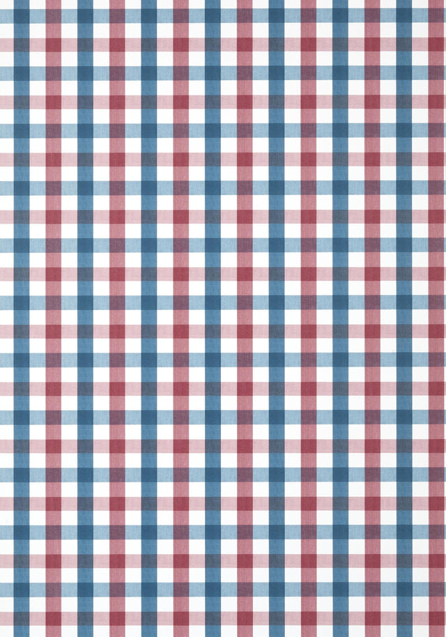 Anna French SAYBROOK CHECK Red and Blue Wallpaper