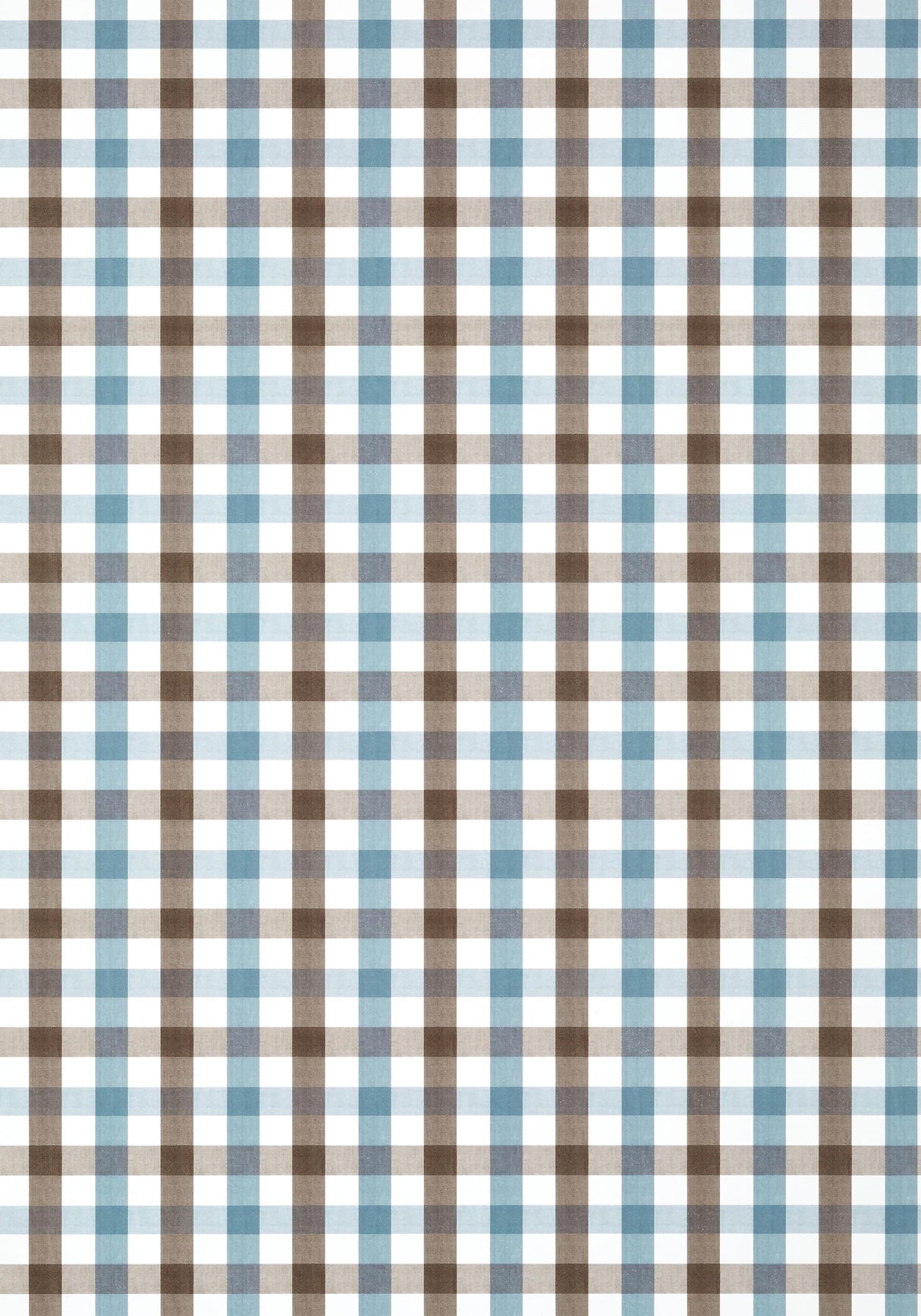 Anna French SAYBROOK CHECK Brown and Slate Wallpaper