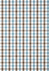 Anna French SAYBROOK CHECK Brown and Slate Wallpaper