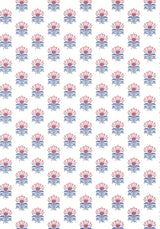 Anna French MILFORD Red and Blue Wallpaper