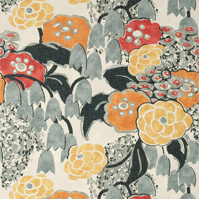 Anna French Laura Coral And Black Wallpaper