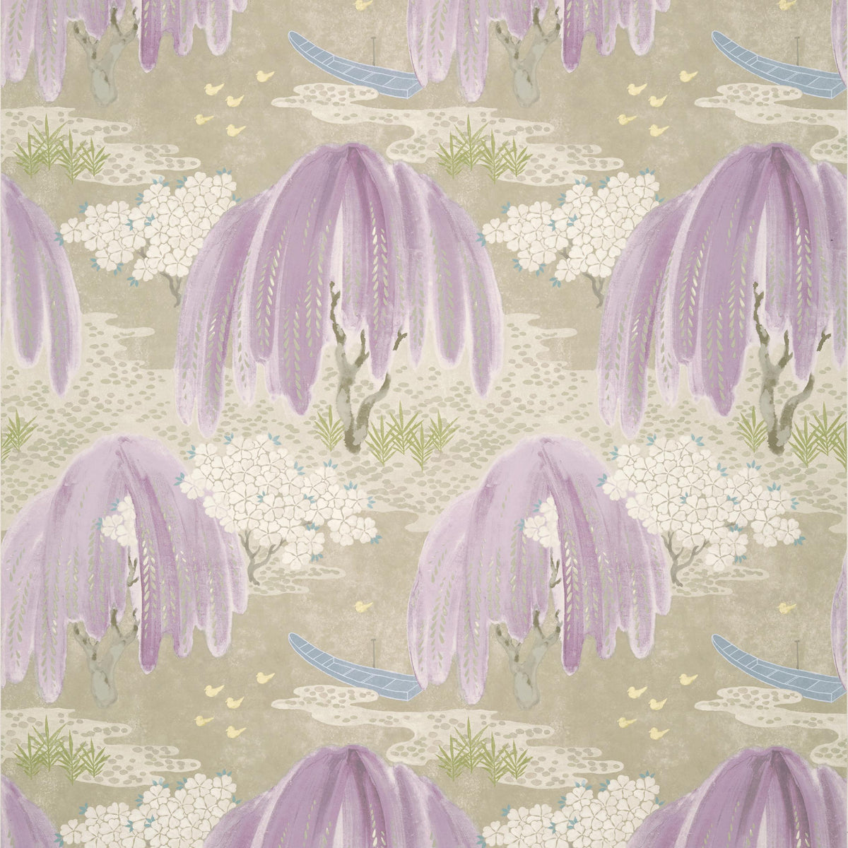 Anna French Willow Tree Lavender Wallpaper