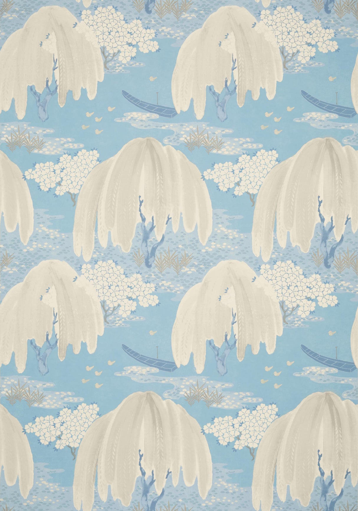 Anna French WILLOW TREE Soft Blue Wallpaper
