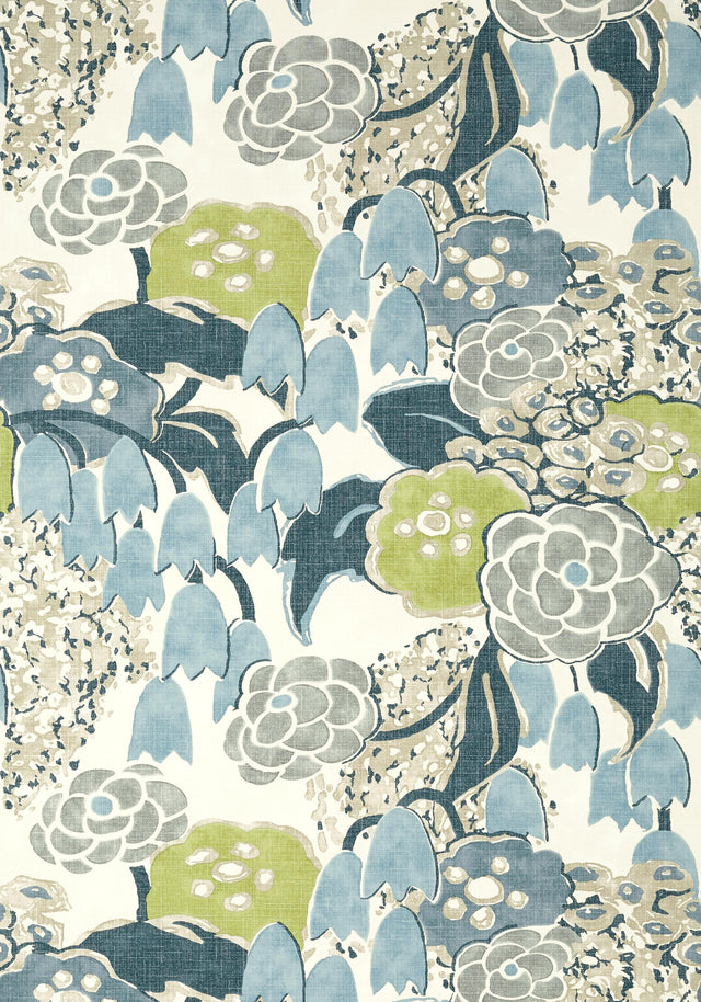 Anna French LAURA Citrus and Blue Wallpaper
