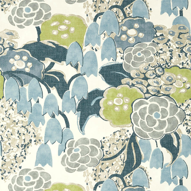 Anna French Laura Citrus And Blue Wallpaper