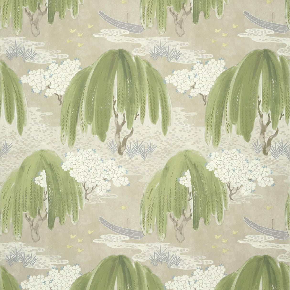 Anna French Willow Tree Beige Wallpaper