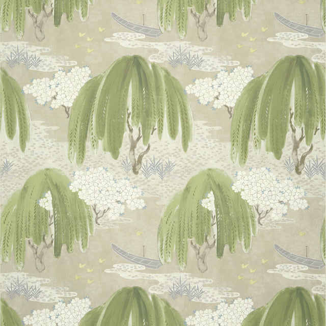 Anna French Willow Tree Beige Wallpaper