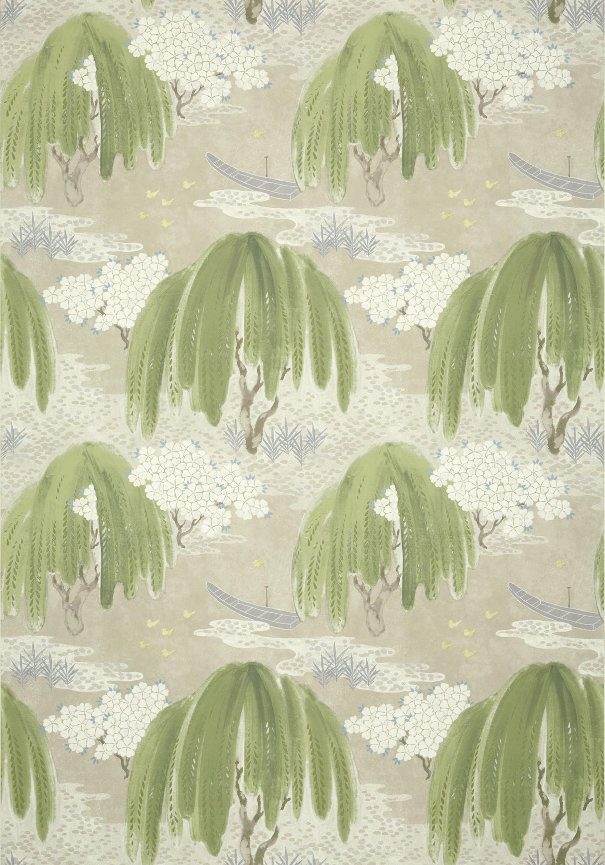 Anna French WILLOW TREE Beige Wallpaper