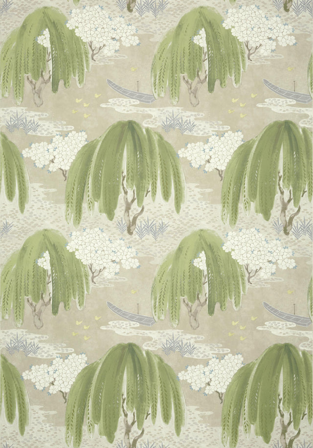 Anna French WILLOW TREE Beige Wallpaper