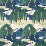 Anna French Willow Tree Navy Wallpaper
