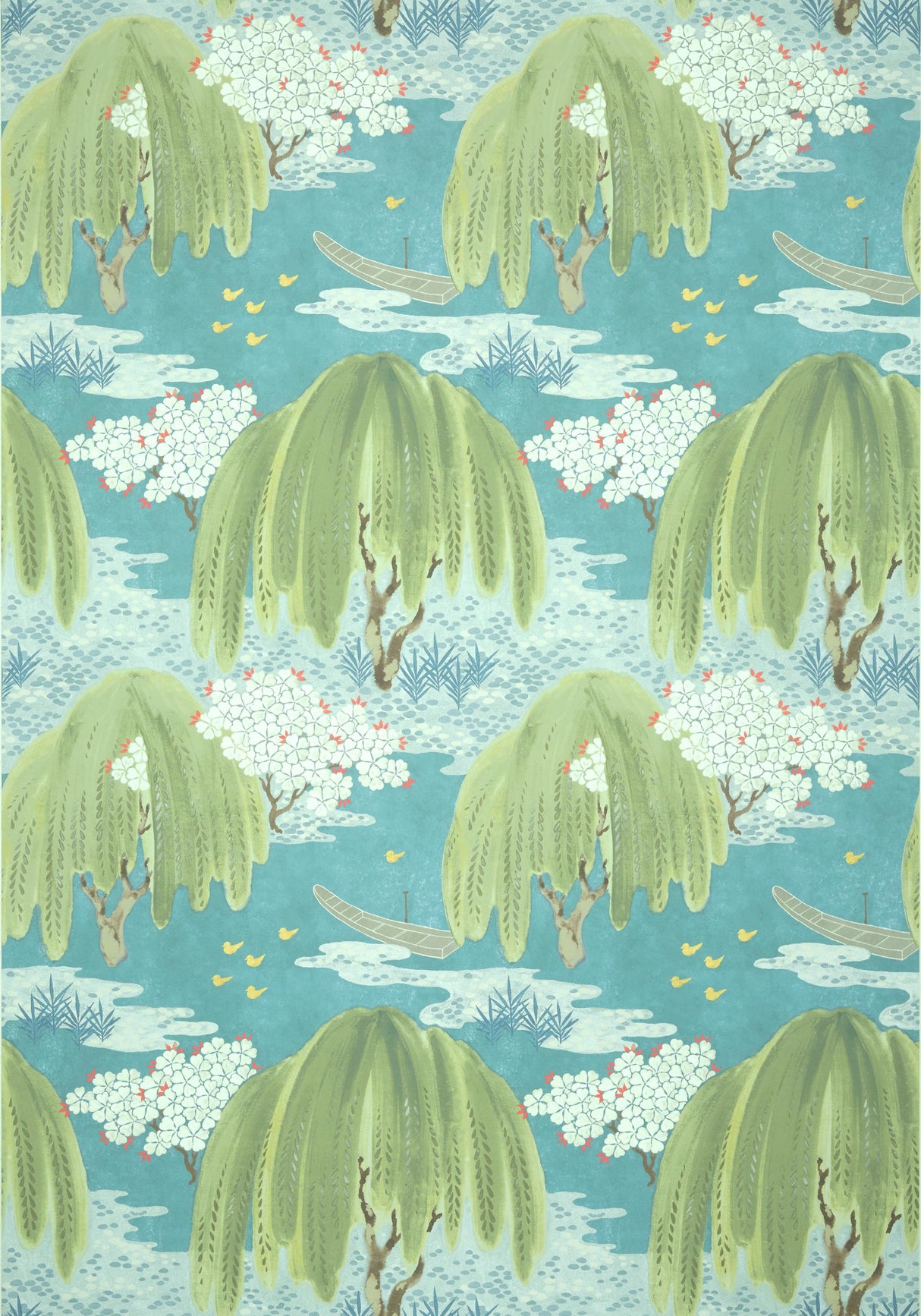 Anna French WILLOW TREE Turquoise Wallpaper