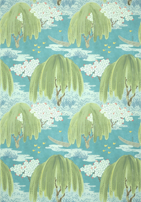 Anna French WILLOW TREE Turquoise Wallpaper